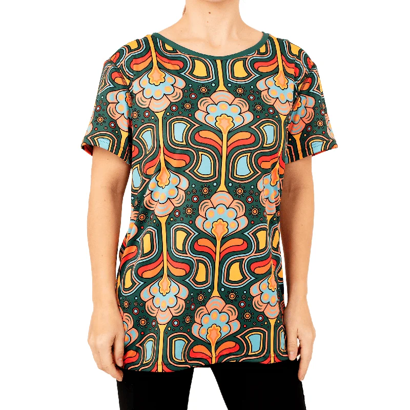 Vintage - Adventurous - Womens Training T-Shirt Ribbed T-Shirt High Neck Heavyweight