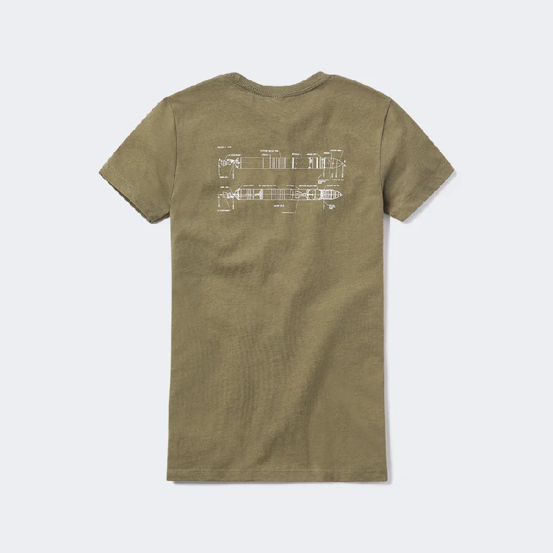 Women's Falcon 1 T-Shirt Ribbed Striped Patterned