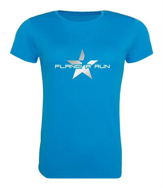 Women's T-Shirt | FLANCI A Run Hi Viz | Sapphire Chenille Blend Fleece Blend Nylon Blend