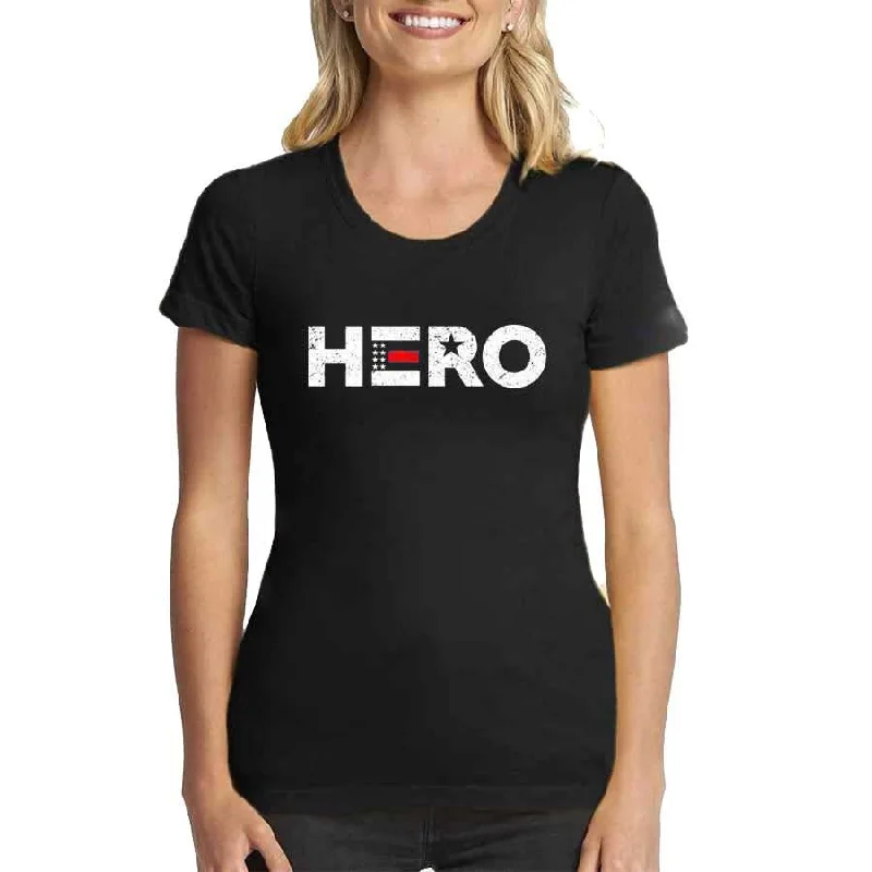 Women's T-Shirt, HERO - Thin Red Line Elegant Classic Vintage