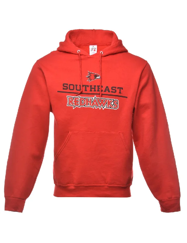 Southeast Redhawks Hooded Sports Sweatshirt - S Hoodie with Rolled Sleeves Casual Relaxed Southeast Redhawks Hooded Sports Sweatshirt - S Hoodie with Rolled Sleeves Casual Relaxed