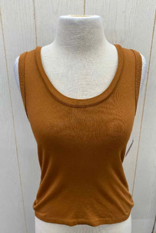 A New Day Brown Womens Size Small Tank Top baby blue tank