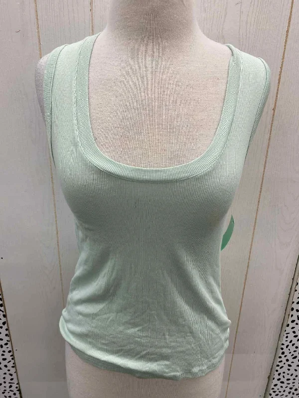 A New Day Green Womens Size M Tank Top silver tank top