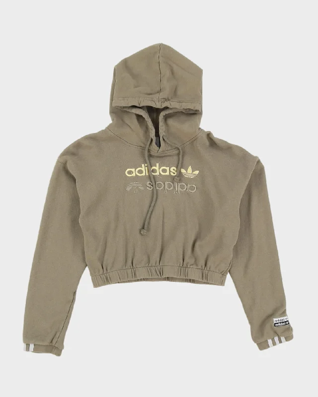 Adidas Embroidered Logo Cropped Hoodie - S Hoodie with Magnetic Closure Innovative Modern Adidas Embroidered Logo Cropped Hoodie - S Hoodie with Magnetic Closure Innovative Modern