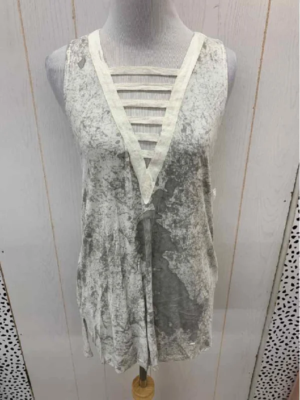 American Eagle Gray Junior Size Small Tank Top black tank top