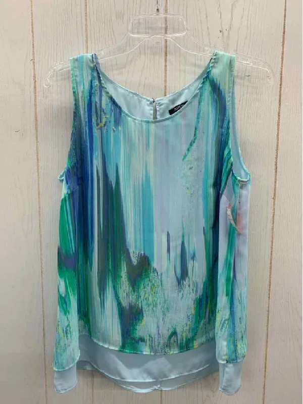 Apt 9 Blue Womens Size Small Tank Top peekaboo tank top