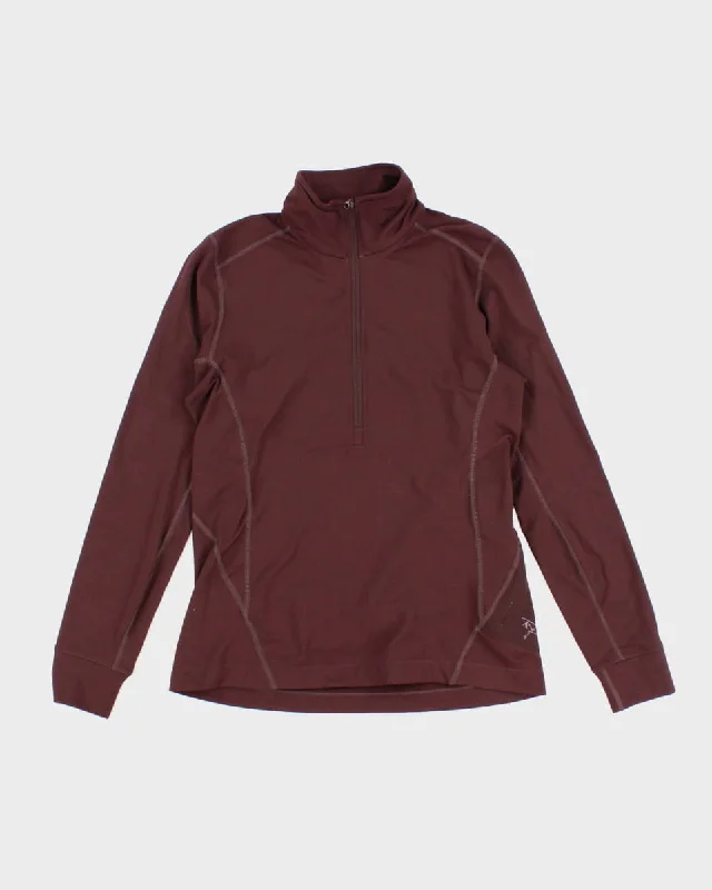 Arc'teryx Brown Quarter Zip Sweatshirt - S Hoodie Dress Longline Feminine