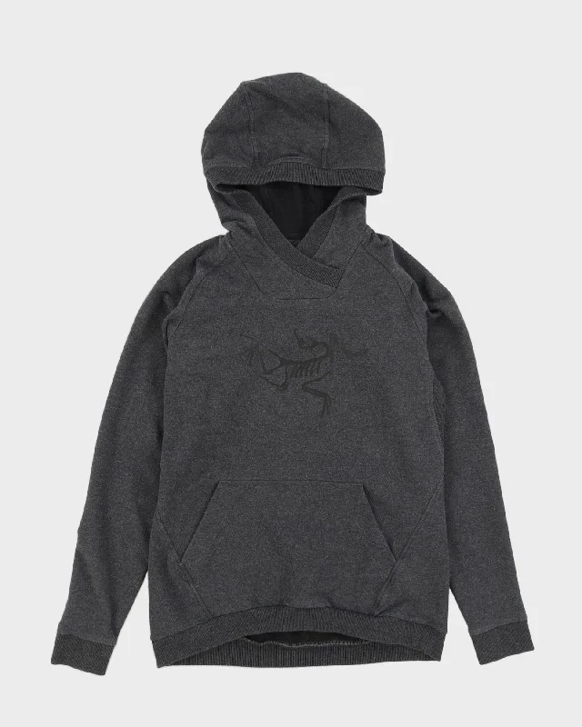 Arc'teryx Grey Sweatshirt - S Hoodie with Double Zipper Versatile Adjustable