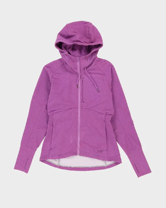 Arc'Teryx Pink Full-Zip Hoodie - S Hoodie with Snap Buttons Easy Quick