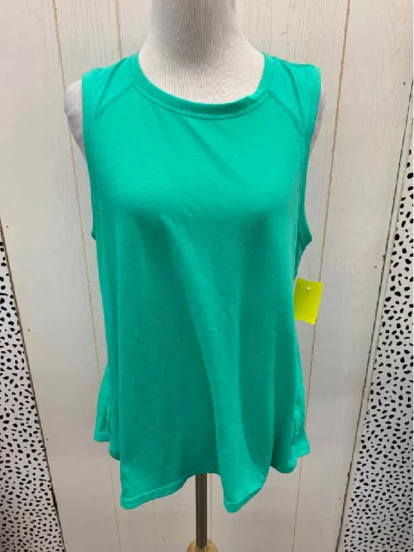 Athletic Works Green Womens Size M Tank Top fitted tank top