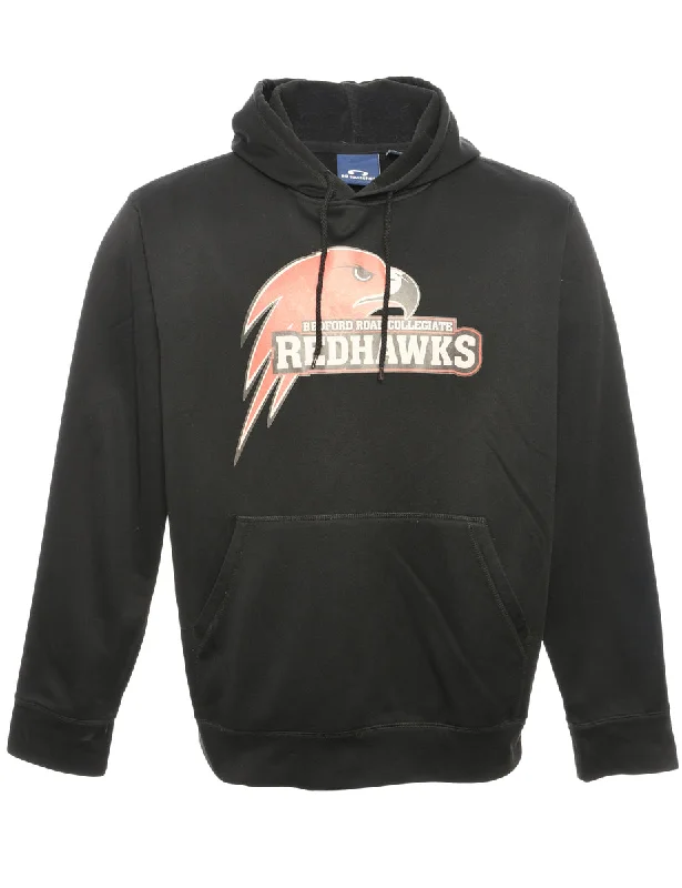 Bedford Collegiate Redhawks Hooded Sports Sweatshirt - M Hoodie with Hem Drawcord Adjustable Customizable Bedford Collegiate Redhawks Hooded Sports Sweatshirt - M Hoodie with Hem Drawcord Adjustable Customizable