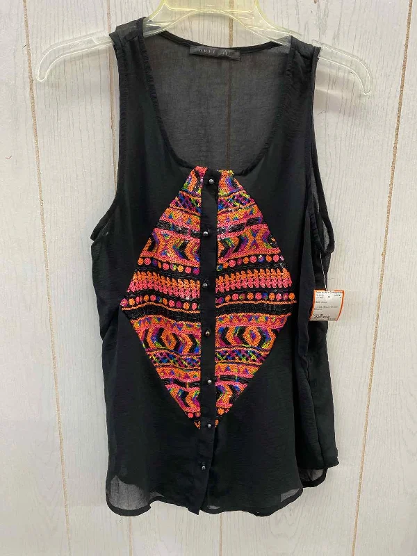 Black Junior Size M Tank Top boho tank top
