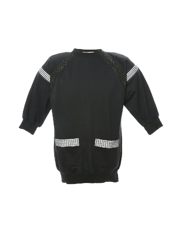 Black Sweatshirt - S Hoodie with Magnetic Closure Innovative Modern