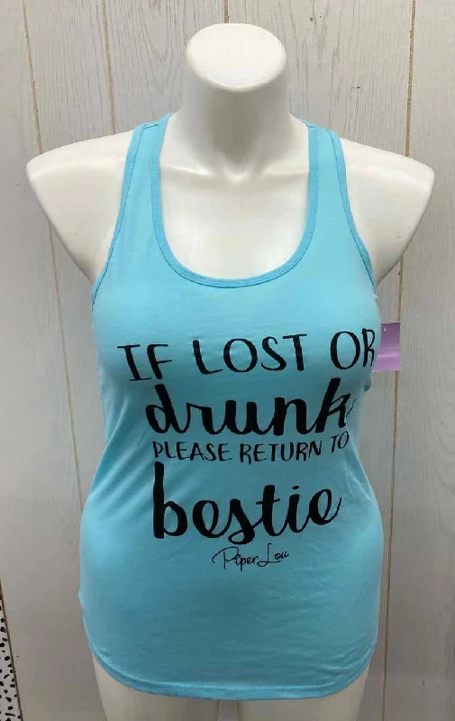 Blue Womens Size L Tank Top neon tank top