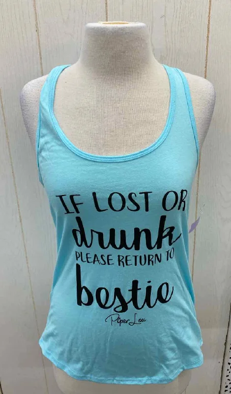 Blue Womens Size M Tank Top bright tank top