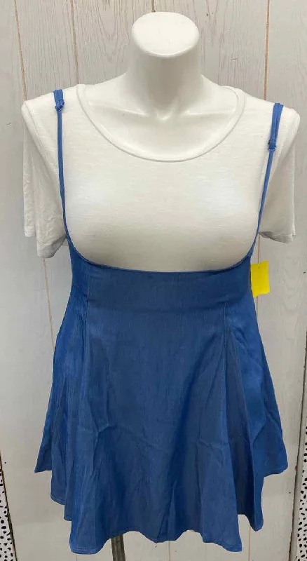 Blue Womens Size XL Tank Top loose fit tank