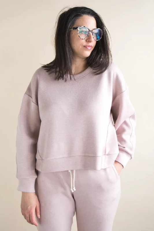 Closet Core Patterns Mile End Sweatshirt Hoodie with Tied Waist Feminine Flattering