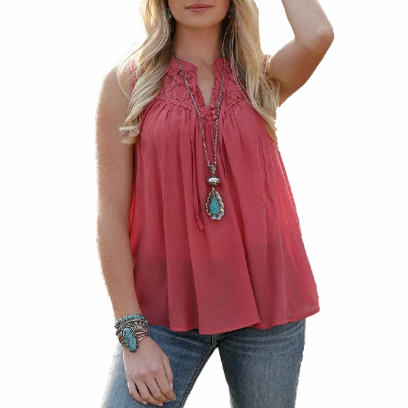 Cruel Denim Women's Lace Detailed Tank Top chic tank top