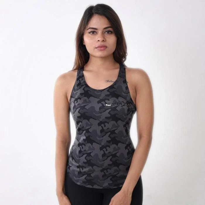 Dark Knight Camo Racerback Women's Tank Top- Sale fitness tank top