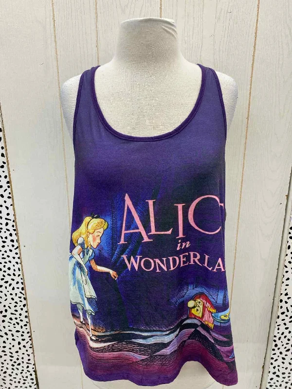 Disney Purple Womens Size M Tank Top sheer tank top