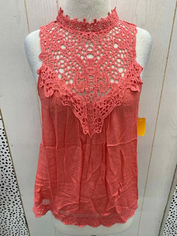 ENTRO Coral Womens Size Small Tank Top flowy tank top