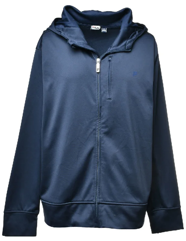 Fila Hooded Sweatshirt - XL Hoodie with Patch Decorative Personalized