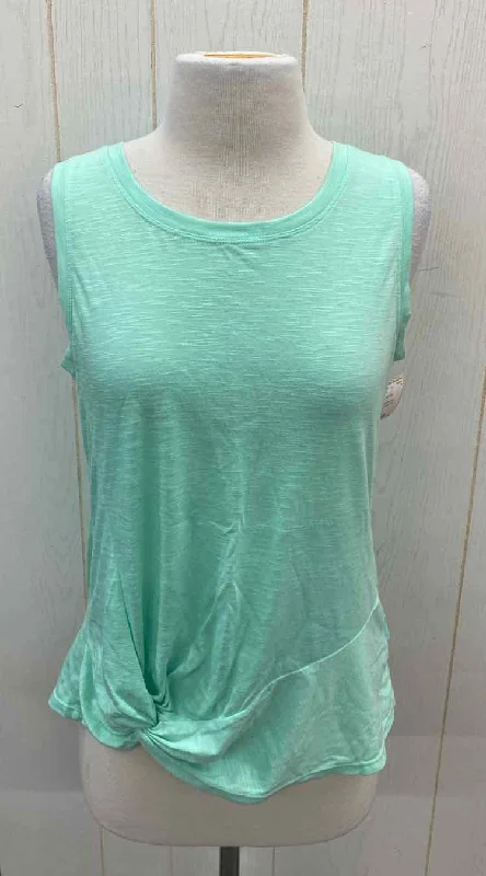 Gaiam Green Womens Size M Tank Top high neck tank