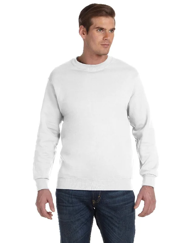 Gildan DryBlend 50/50 Crewneck Sweatshirt | White Hoodie with Cuffed Sleeves Snug Secure Gildan DryBlend 50/50 Crewneck Sweatshirt | White Hoodie with Cuffed Sleeves Snug Secure
