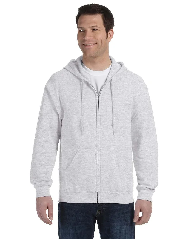 Gildan Heavy Blend 50/50 Full-Zip Hooded Sweatshirt | Ash Hoodie with Button Classic Timeless Gildan Heavy Blend 50/50 Full-Zip Hooded Sweatshirt | Ash Hoodie with Button Classic Timeless