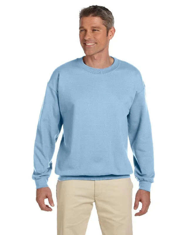 Gildan Lightweight 50/50 Crewneck Sweatshirt | Light Blue Hoodie with V-Neck Classic Versatile Gildan Lightweight 50/50 Crewneck Sweatshirt | Light Blue Hoodie with V-Neck Classic Versatile