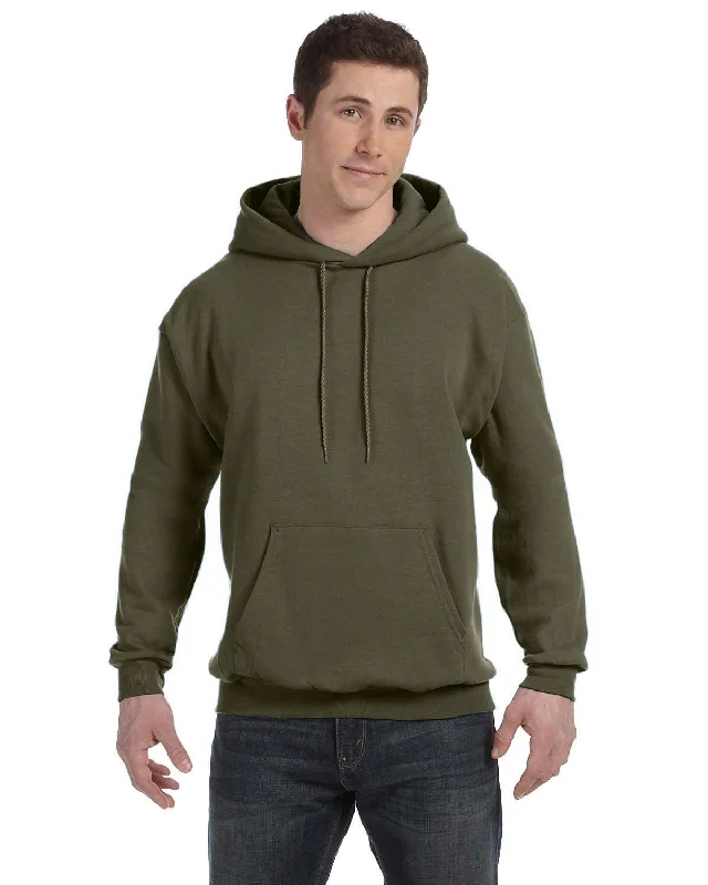 Hanes 50/50 Hoodie Sweatshirt | Fatigue Green Hoodie with Lace Feminine Delicate