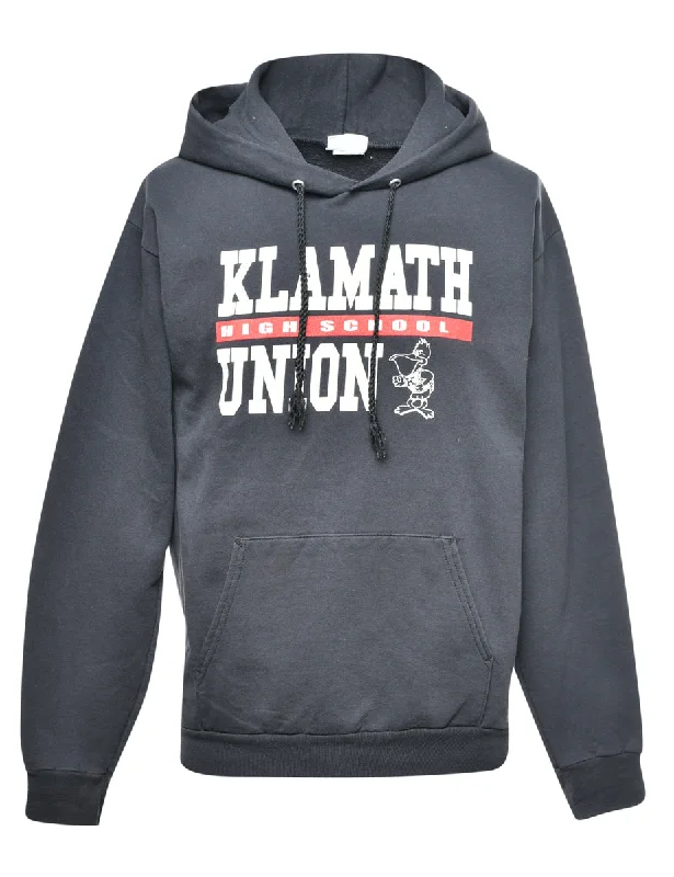 Klamath Union Printed Hoodie - M Hoodie with Hem Detail Decorative Unique