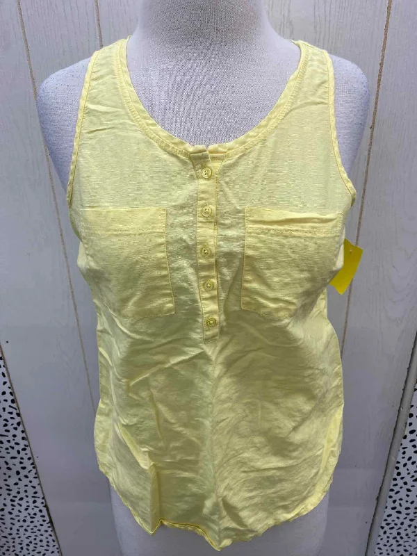 LOFT Yellow Womens Size Small Tank Top cotton tank top