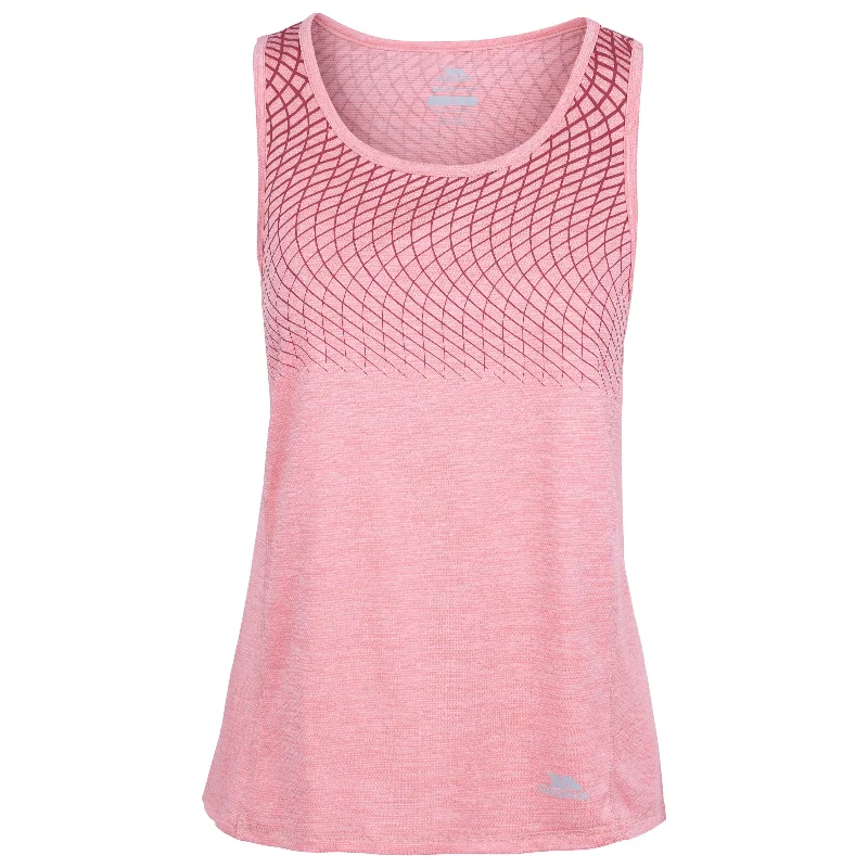 Lopu Womens Active Tank Top in Pink Shell modal blend tank