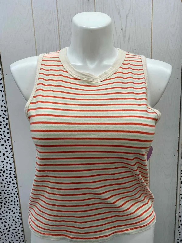 Madewell Red Womens Size L Tank Top flirty tank top