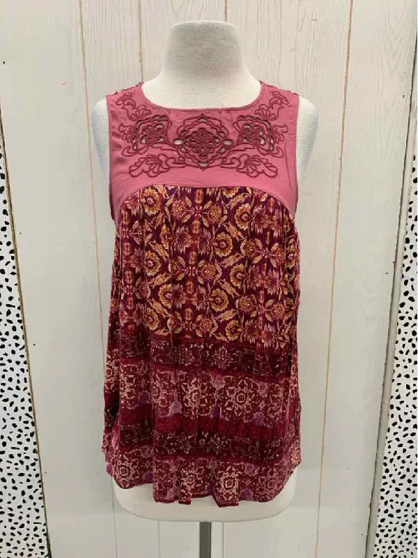 Maurices Burgundy Womens Size Small Tank Top metallic tank top