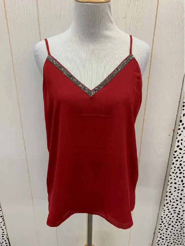 Maurices Red Womens Size Small Tank Top ribbed tank top