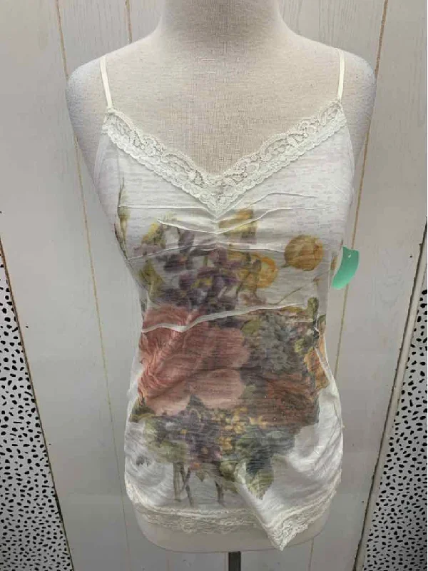 Maurices White Womens Size M Tank Top metallic tank top