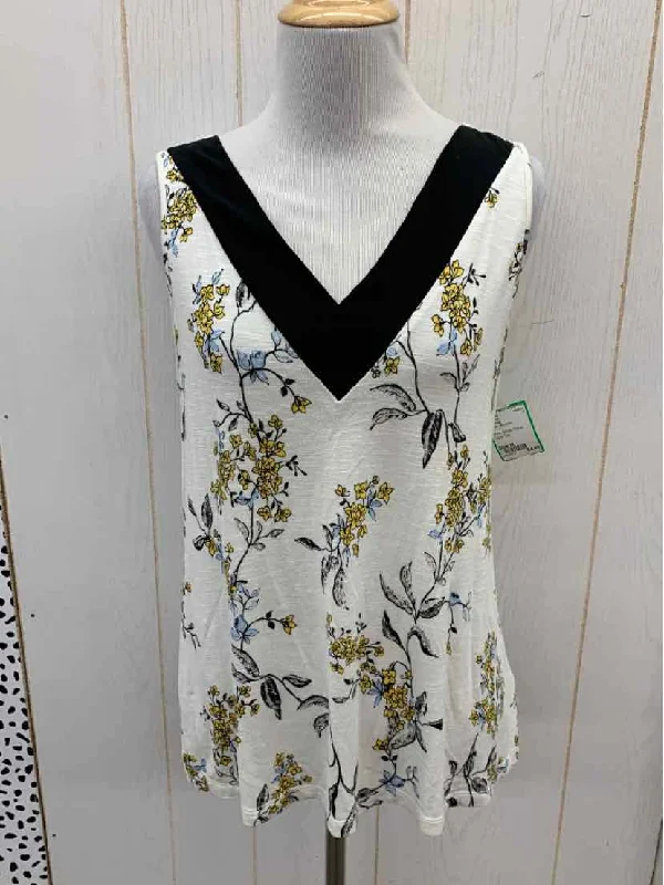 Maurices White Womens Size M Tank Top charcoal tank top
