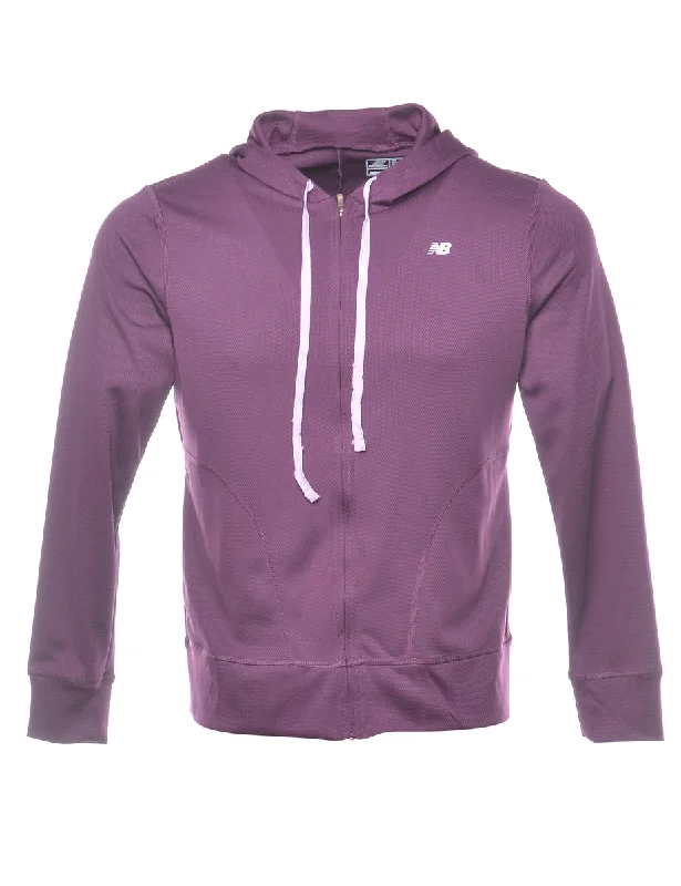 New Balance Plain Sweatshirt - M Hoodie with Half-Zip Sporty Casual