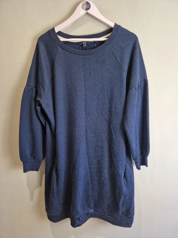 Next navy sweatshirt dress - new - size 16 Hoodie with Stripes Bold Sporty