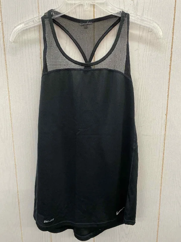 Nike Black Womens Size Small Tank Top solid color tank