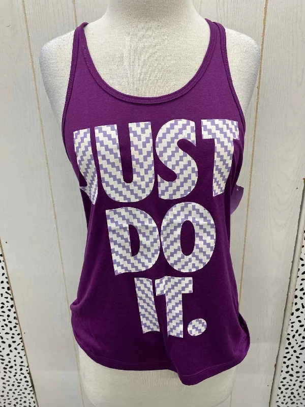 Nike Purple Womens Size Small Tank Top white tank top