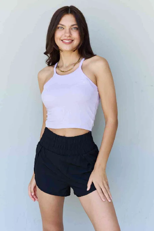 Ninexis Everyday Staple Soft Modal Short Strap Ribbed Tank Top in Lavender adorable tank top