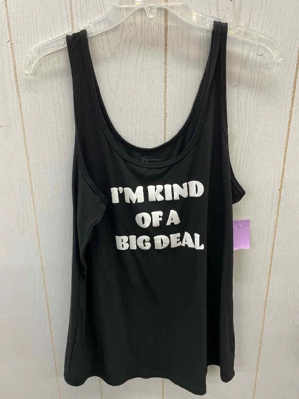 No Boundaries Black Womens Size 20 Tank Top lime green tank