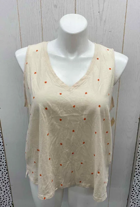 Old Navy Cream Womens Size 3X Tank Top striped tank top