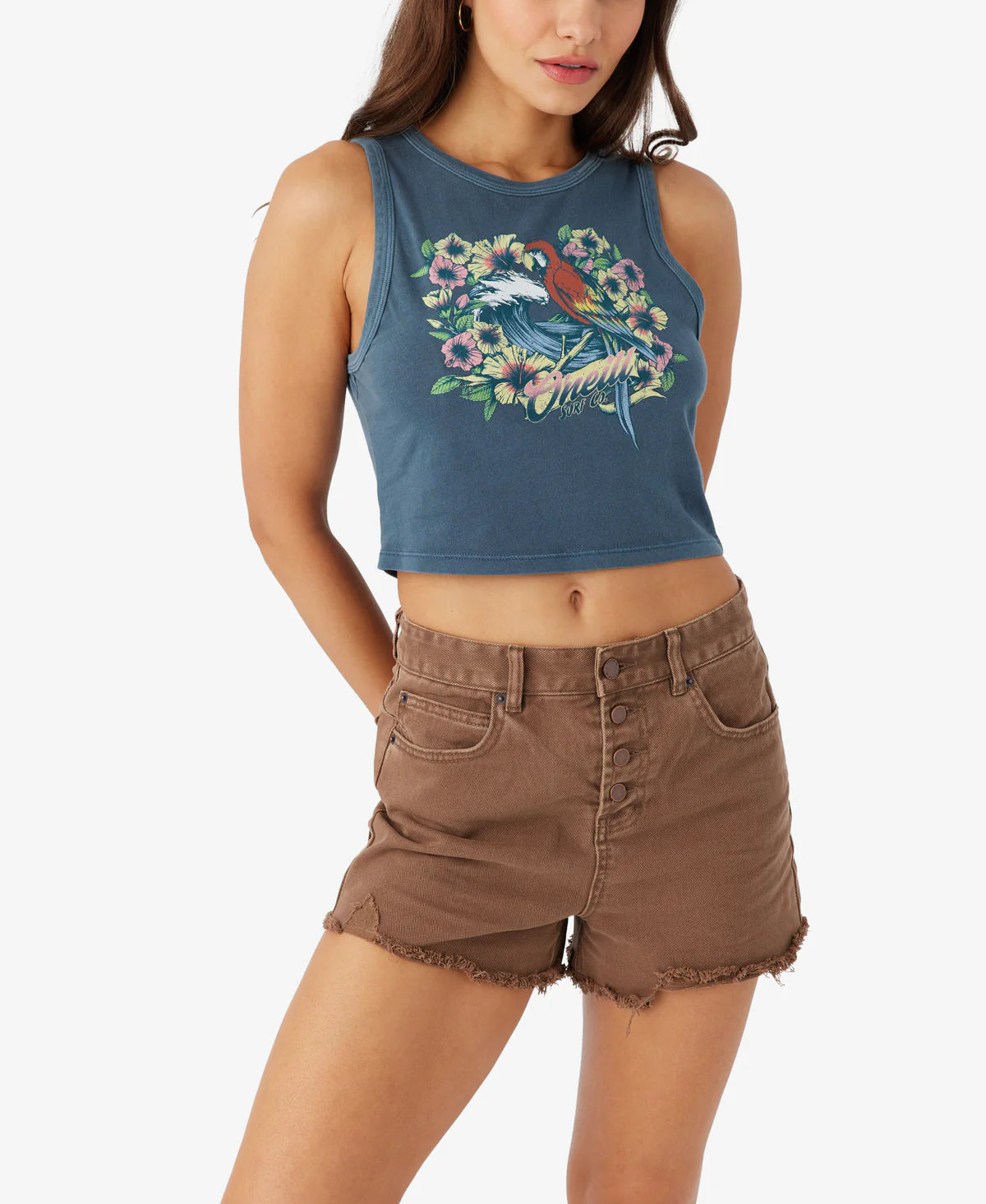 Parrot Tank Top off shoulder tank