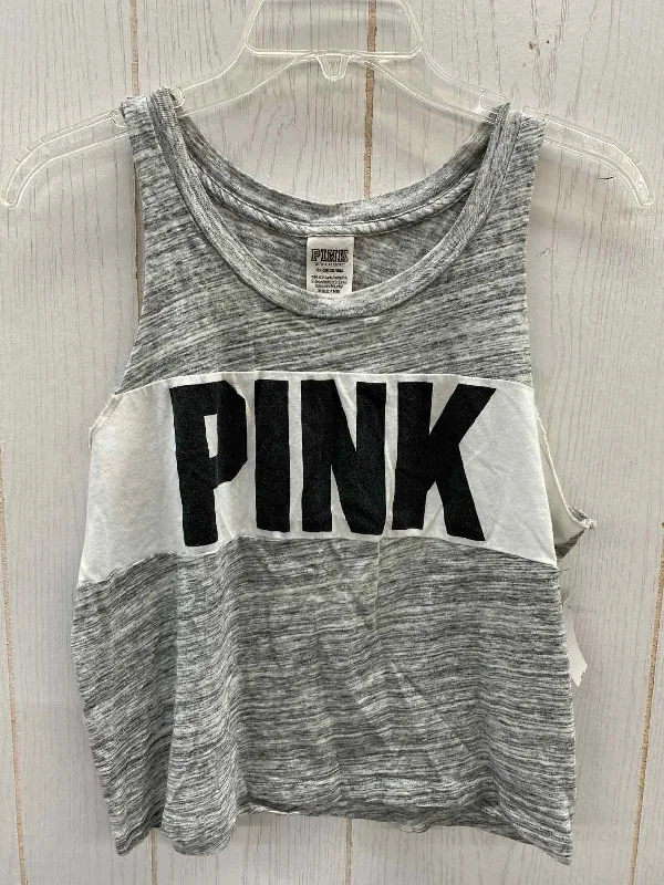 PINK Gray Junior Size Small Tank Top tie dye tank