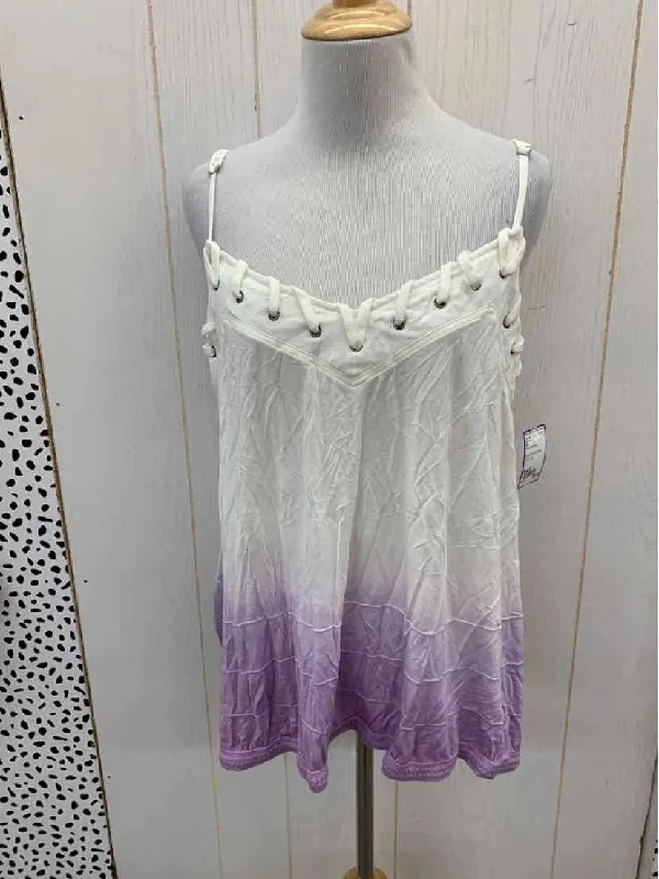 POL White Womens Size M Tank Top teal tank top