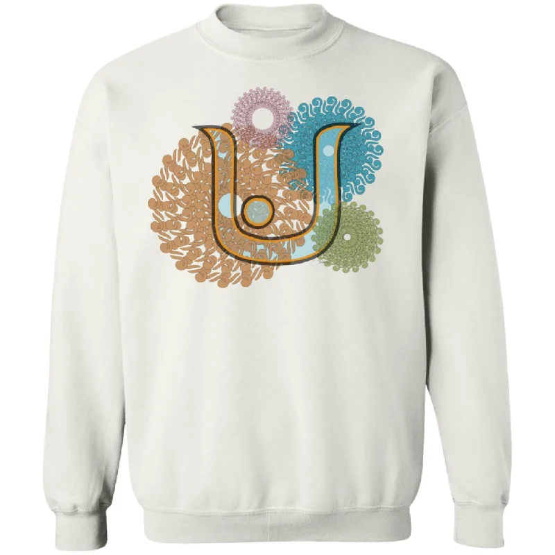 Pullover Sweatshirt with Arabic Initial - 'Nūn' (ن) Hoodie with Raw Hem Edgy Unfinished Pullover Sweatshirt with Arabic Initial - 'Nūn' (ن) Hoodie with Raw Hem Edgy Unfinished